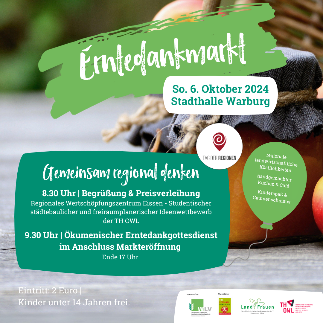 Erntedankmarkt Höxter Quadrat Instagram Post